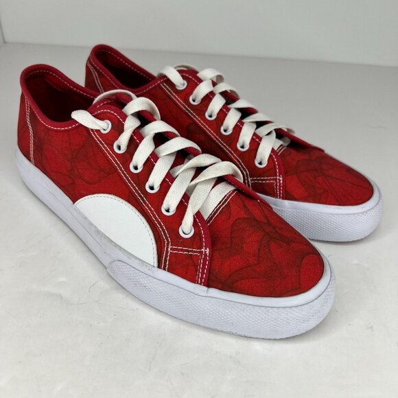 DC Mens Manual S Evan ADYS300629 Red Canvas Skate Inspired Size 8 Sneakers - Picture 2 of 12